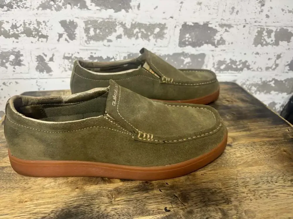 NwoB Quiksilver Men's Suede Slip-On Moccasin Loafers M8